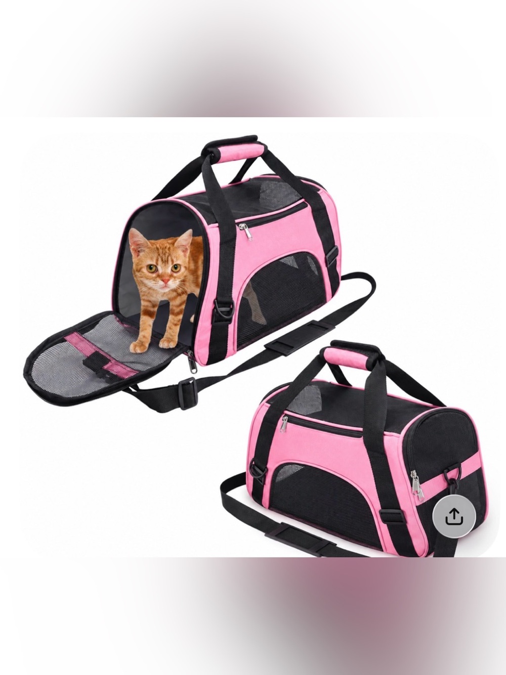 Pet Carrier Airline Approved Portable, Breathable Collapsible Pet Travel Carrier